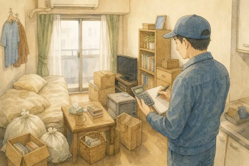 1K・ワンルームの遺品整理費用相場｜福岡の料金比較と注意点