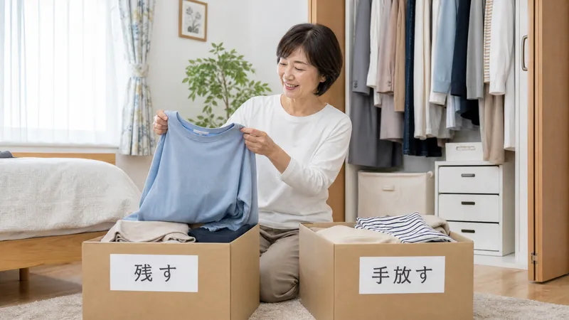 生前整理のチェックリストとノートのイメージ