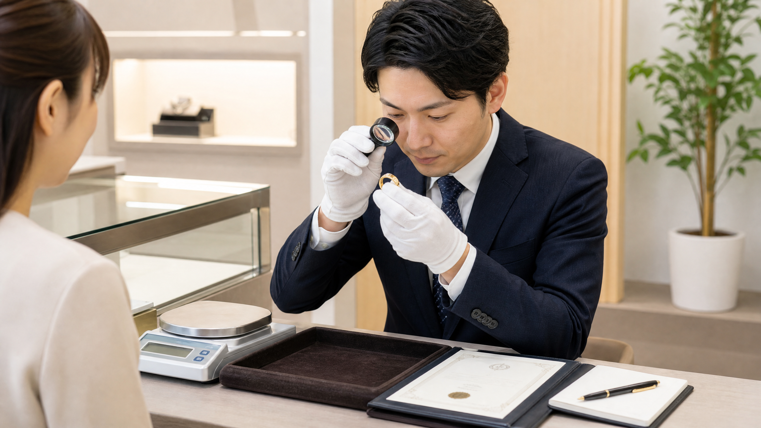 貴金属の買取査定のイメージ