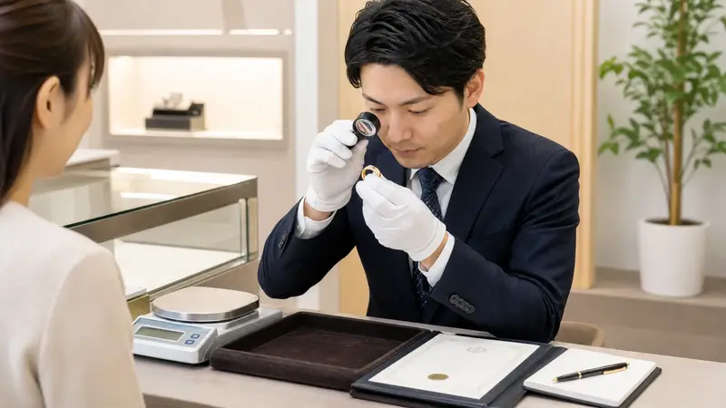 貴金属の買取査定のイメージ