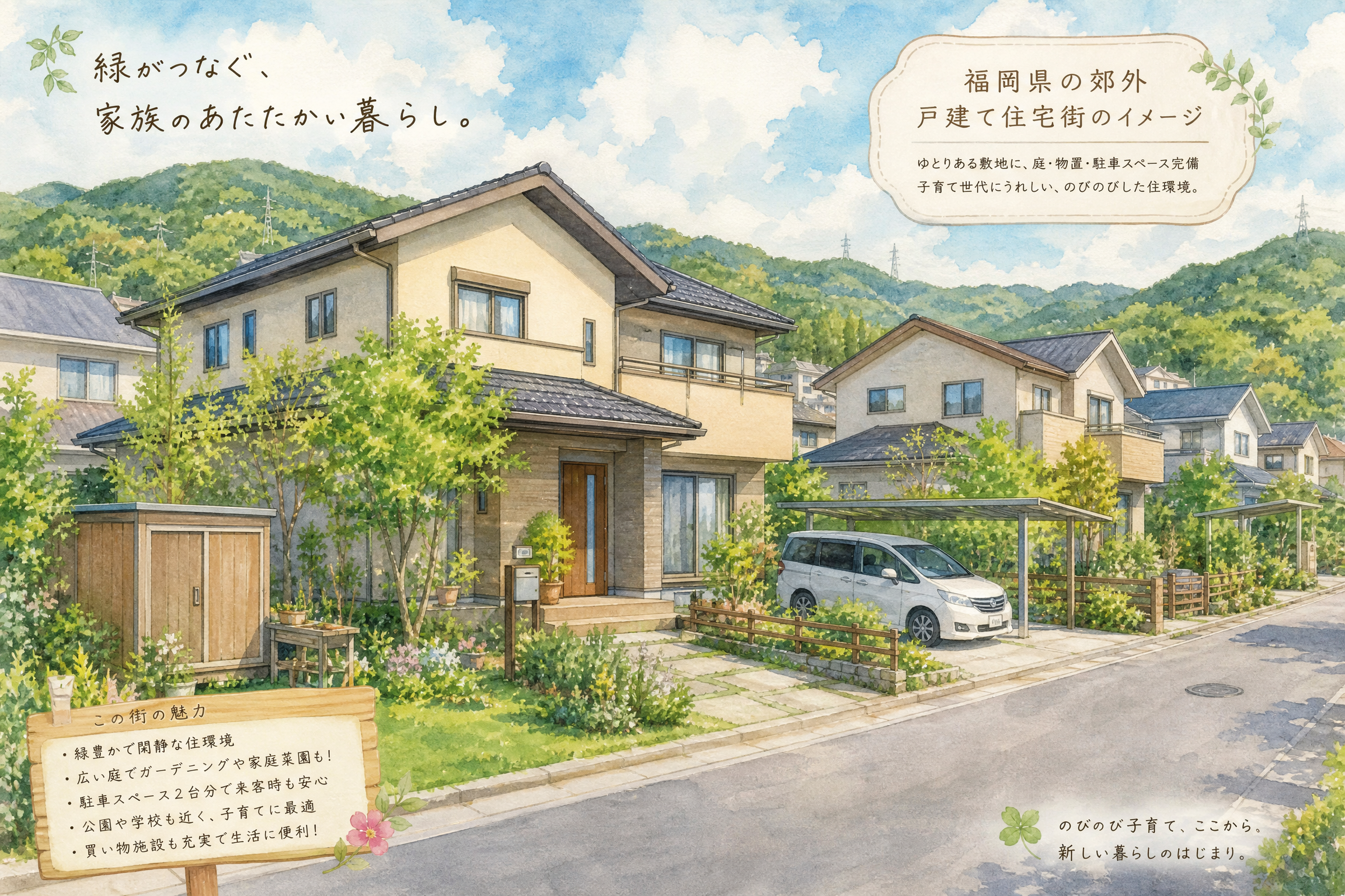 筑紫野市の住宅街