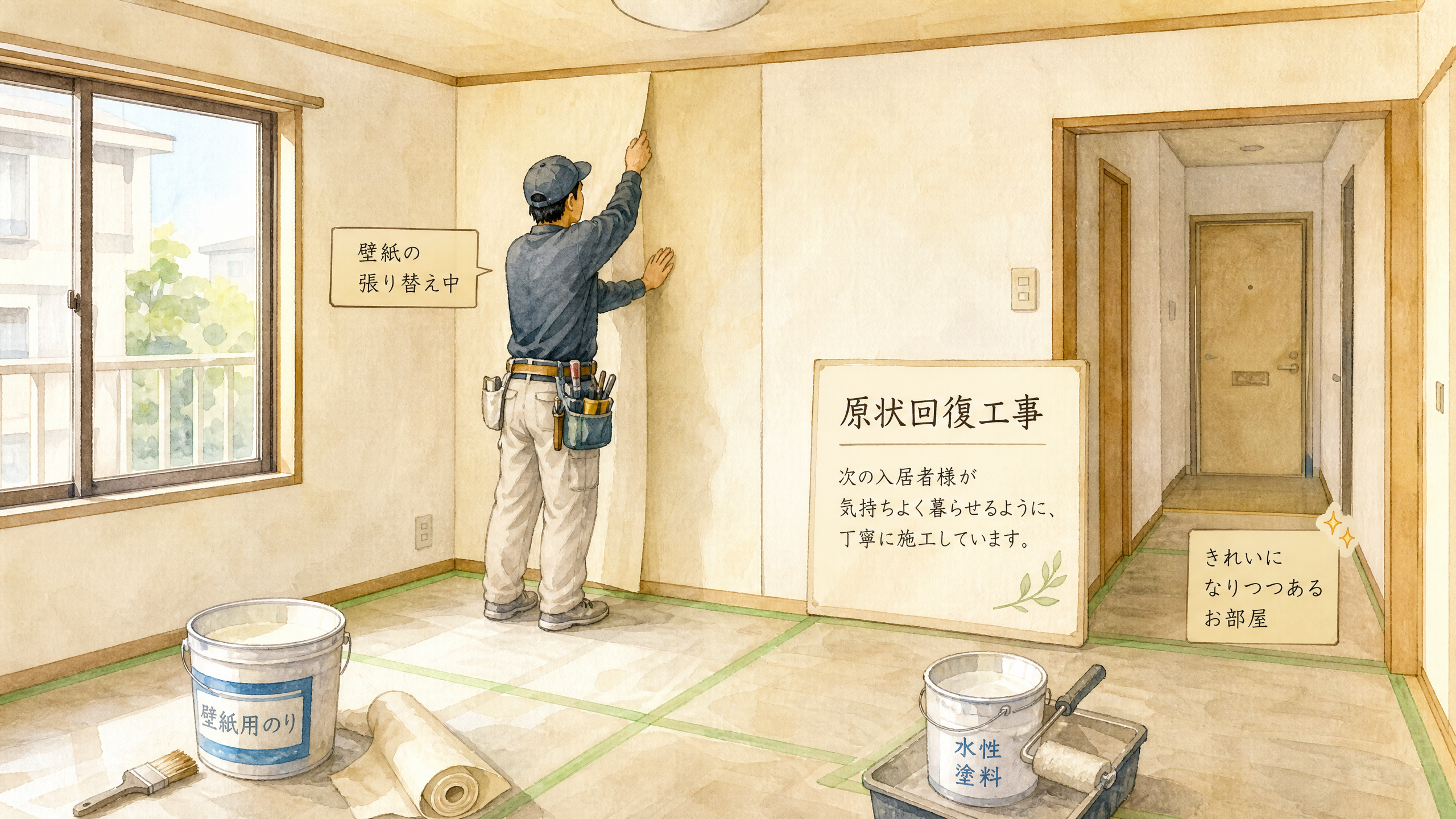 賃貸物件の遺品整理作業のイメージ