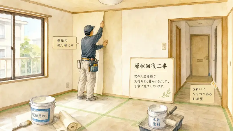 賃貸物件の遺品整理作業のイメージ