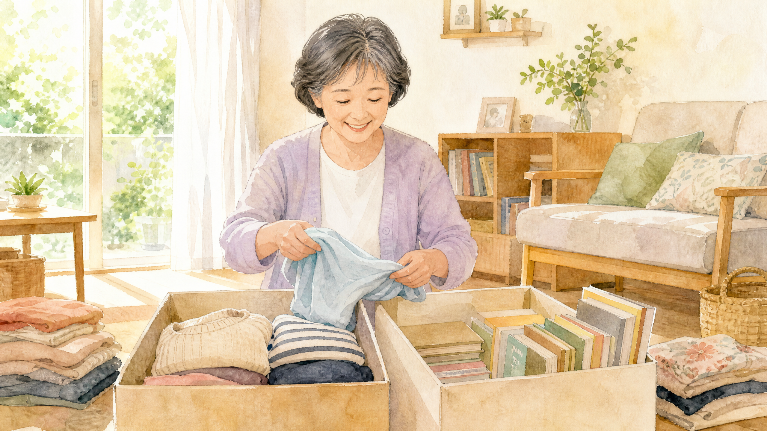 生前整理の断捨離で整理された部屋のイメージ