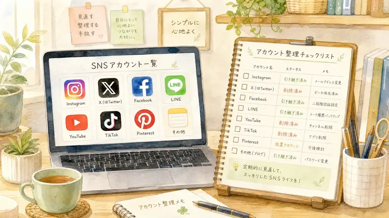 デジタル終活ノートを書いているイメージ
