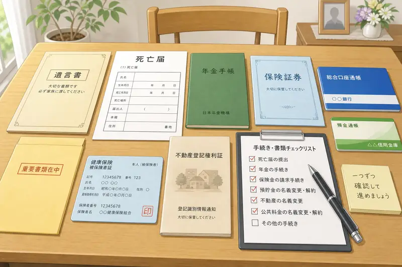 遠方から遺品整理を進める手順のイメージ