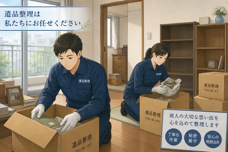 遺品整理業者との打ち合わせイメージ