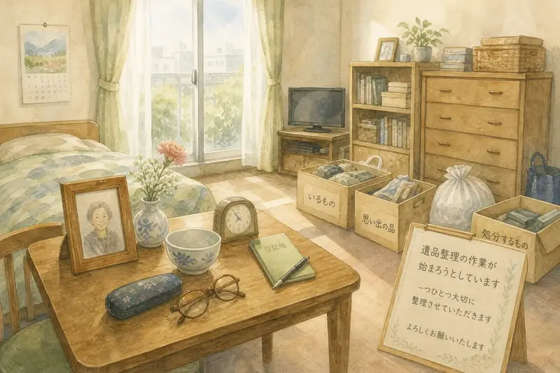 一人暮らしの親が亡くなった時の遺品整理｜手続きの流れと業者依頼のポイント