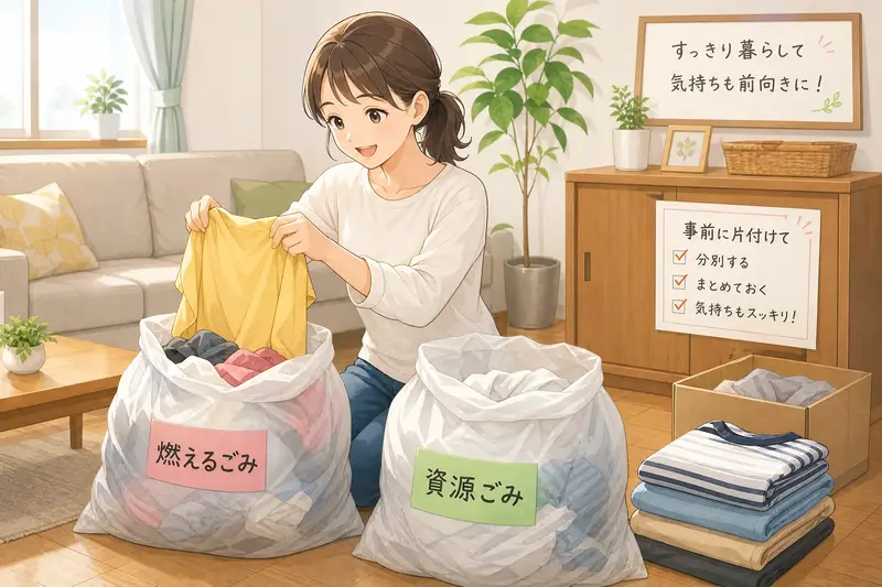 事前に自分で片付ける様子のイメージ