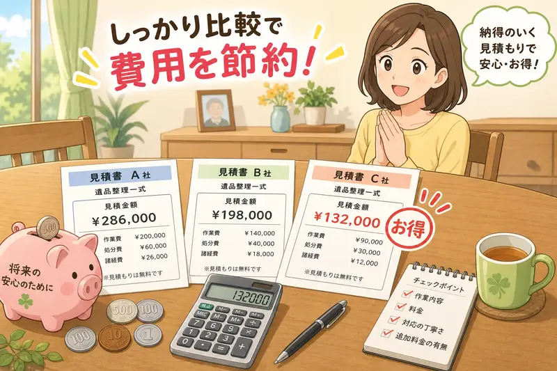 遺品整理の費用を安くする7つの方法｜自分でできる節約術と業者交渉のコツ