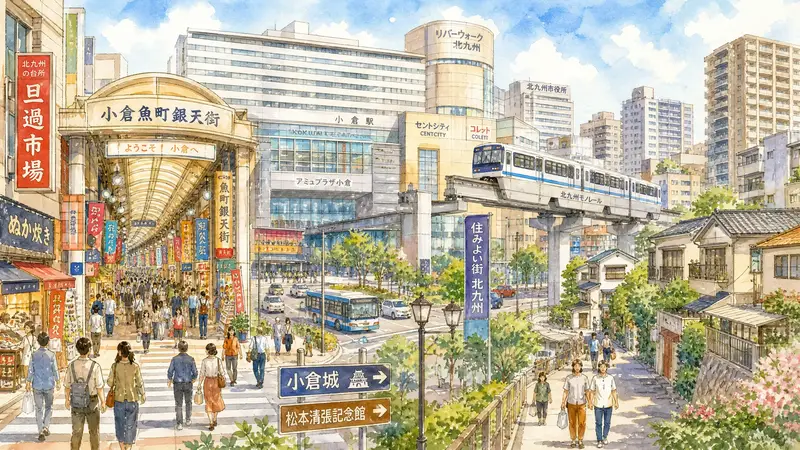 北九州市小倉の街並みのイメージ