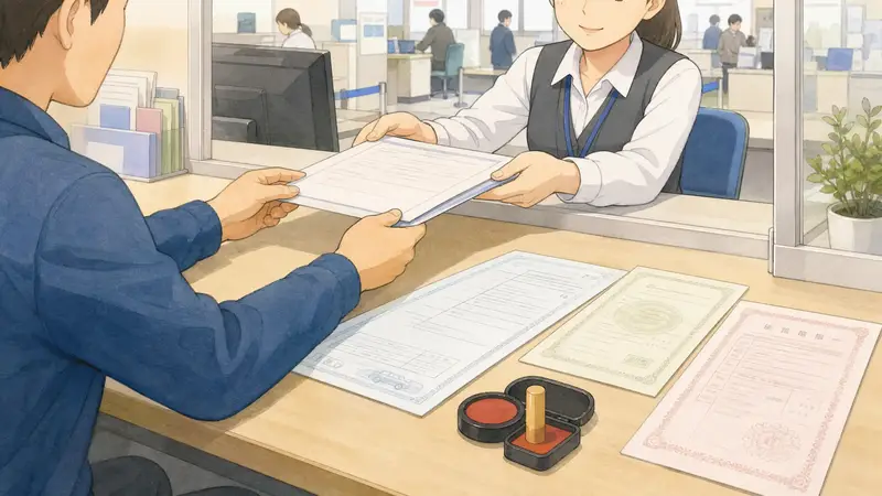 車の名義変更に必要な書類一式のイメージ