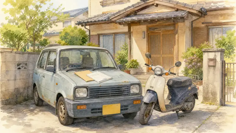 遺品整理で出てきた車・バイクの処分方法｜名義変更から廃車手続きまで完全ガイド