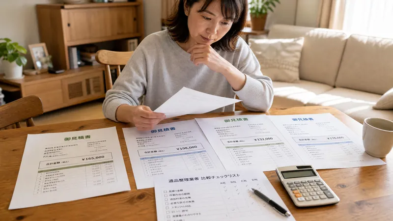 遺品整理の見積もり比較チェックリスト｜悪徳業者を見抜く7つのポイント