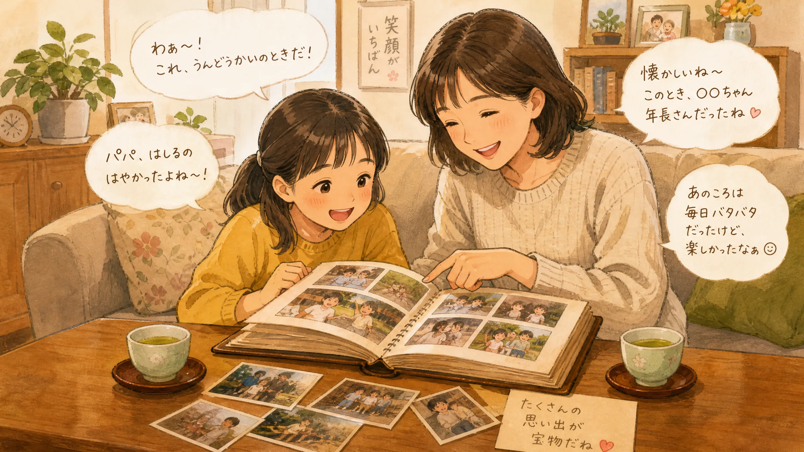 親子で一緒に片付けるイメージ