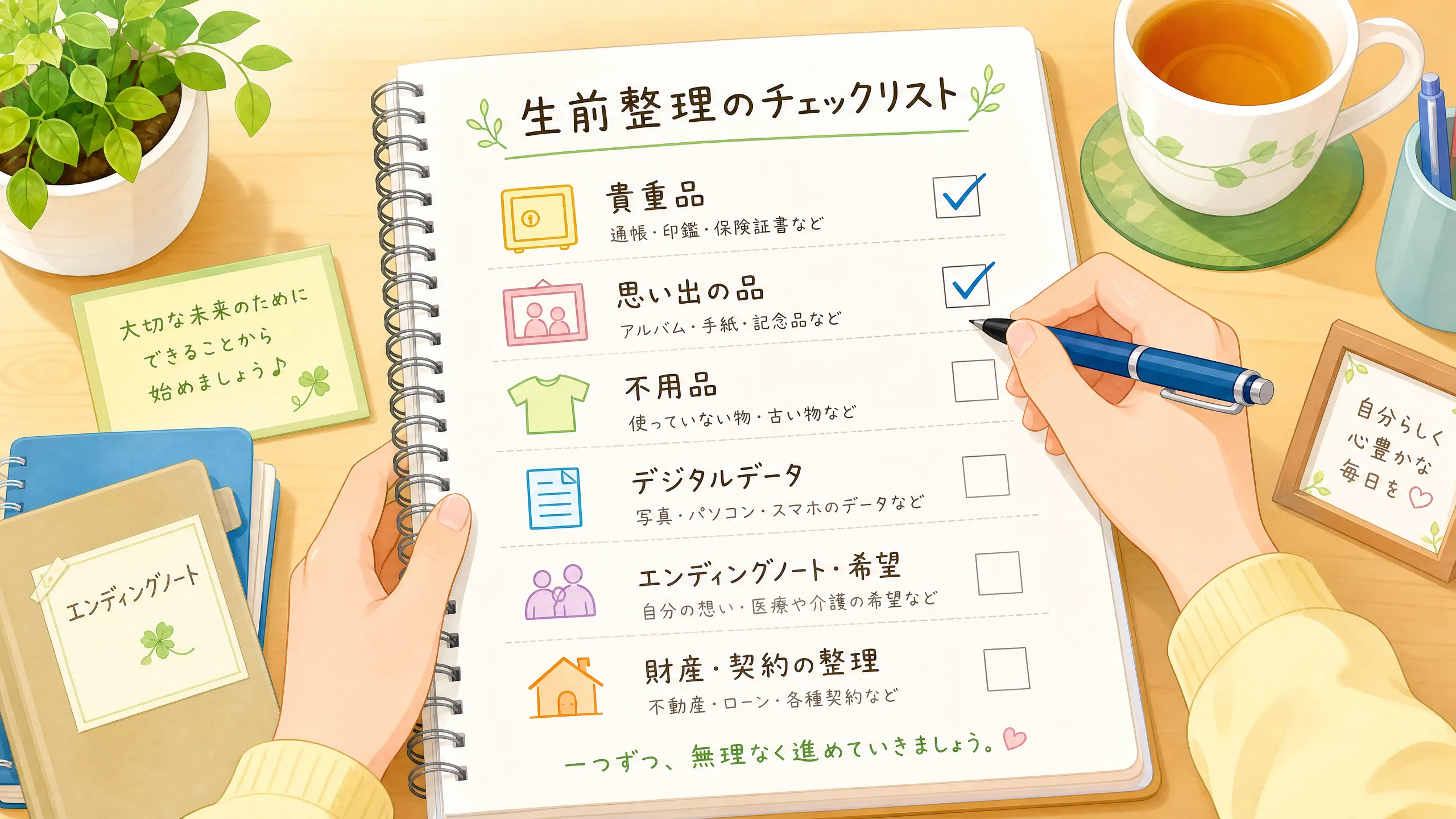 生前整理の優先順位と進め方のイメージ