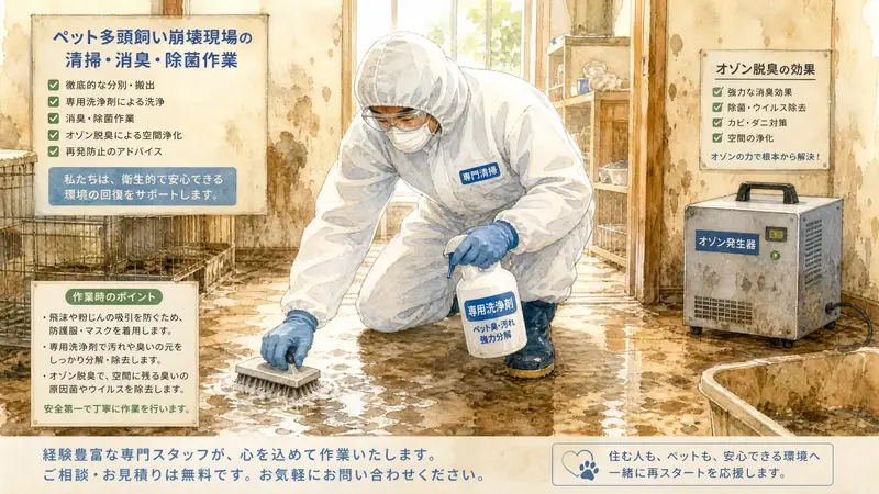 特殊清掃の防護装備のイメージ