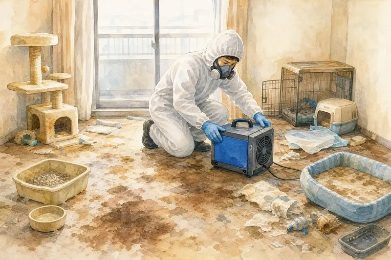 ペットの臭い・汚れの特殊清掃｜福岡の費用相場と消臭方法を徹底解説