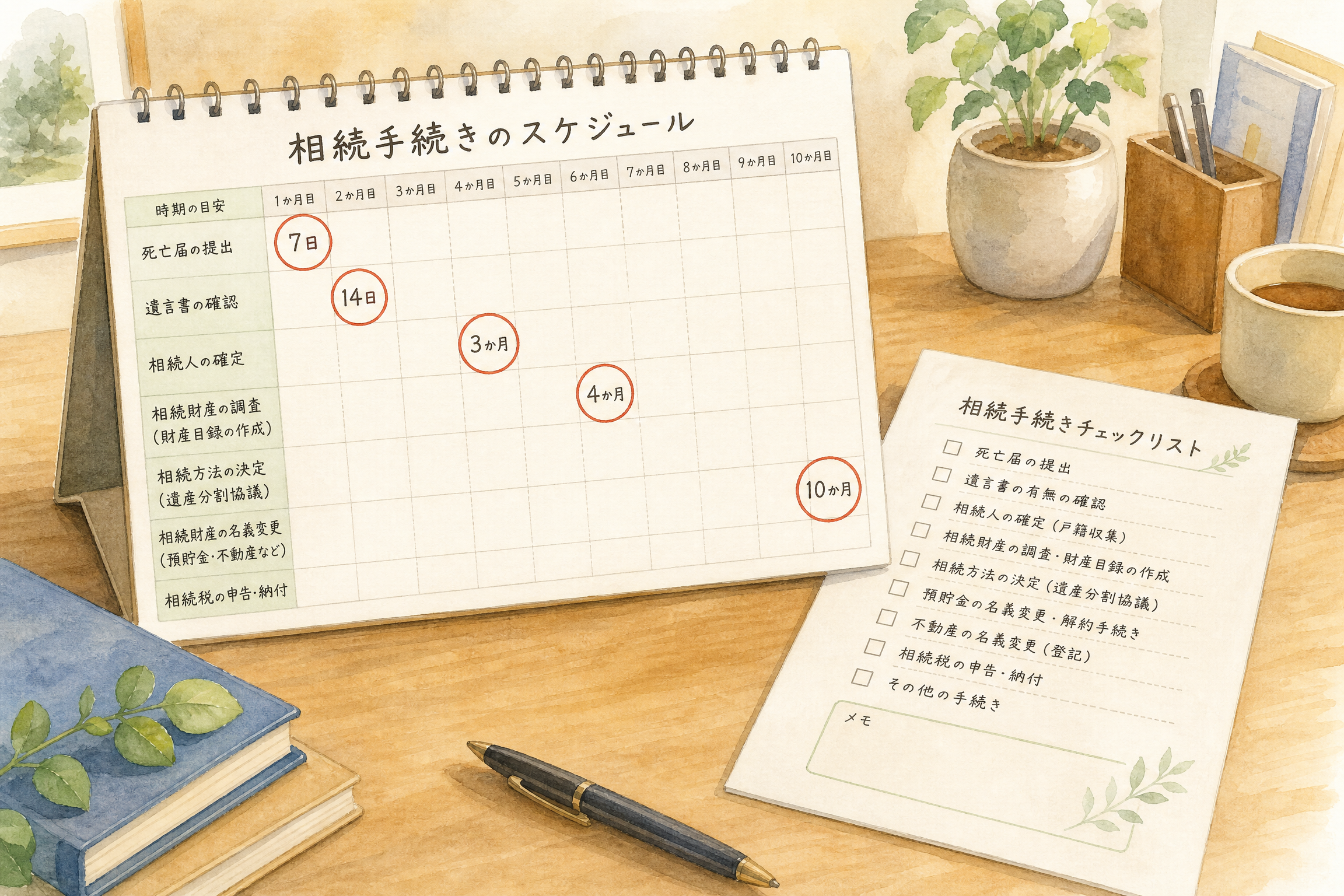 相続手続きのスケジュール