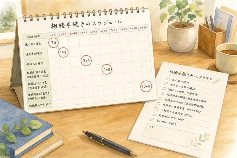 相続手続きのスケジュール