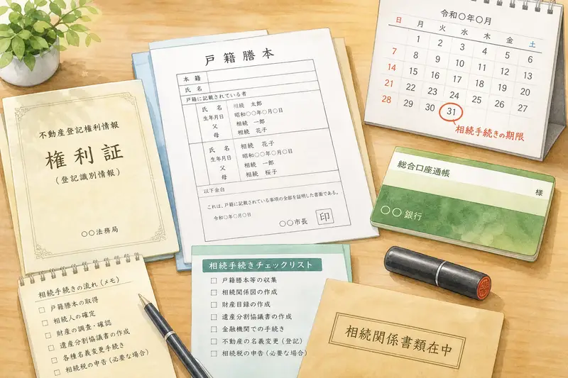 遺品整理と相続手続きの期限一覧｜死亡届から相続税申告まで時系列で解説