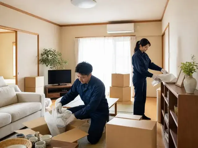 遺品整理の作業風景